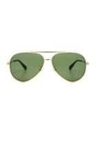 Saint Laurent Zero Aviator Sunglasses In Metallics