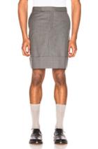 Thom Browne Low Rise Beltloop Skirt In Gray