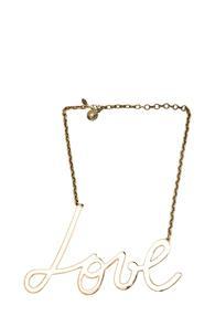 Lanvin Brass Love Necklace In Metallics