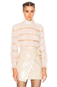 Isabel Marant Sondra Easy Victorian Blouse In Neutrals