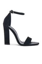 Victoria Beckham Suede Anna Ankle Strap Heels In Black