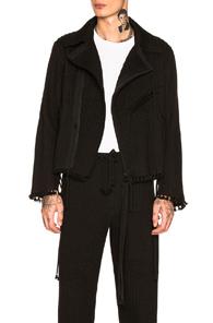 Craig Green Cord & Tunnel Biker Jacket In Black