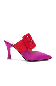 Attico Faille Chloe Mules In Pink