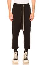 Drkshdw By Rick Owens Drawstring Cropped Pants In Black
