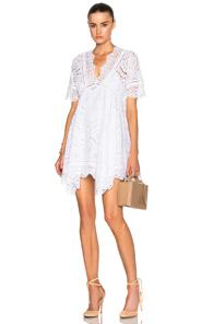 Carisa Rene By Nightcap Eyelet Mini Dress In White