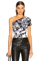 Helmut Lang Asymmetric Tube Tank Top In Black,ombre & Tie Dye,white