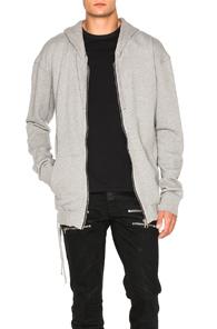 Faith Connexion Oversize Lace Hoodie In Gray