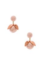 Rebecca De Ravenel Tulip 2 Drop Earrings In Pink