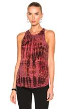Raquel Allegra Racer Tank In Ombre & Tie Dye,pink,red