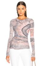 Enza Costa Rib Long Sleeve Tee In Gray,ombre & Tie Dye,pink