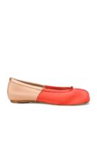 Maison Margiela Colorblock Ballerina Flat In Neutral,orange