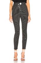 Alexander Wang High Waisted Snapdetail Legging In Blue,stripes