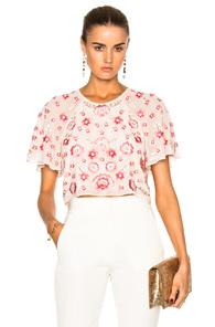 Needle & Thread Cherry Blossom Top In Pink,floral