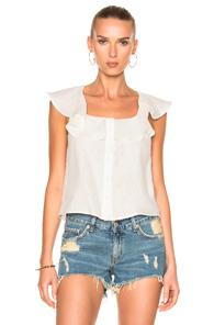 Sea Lola Ruffle Top In White