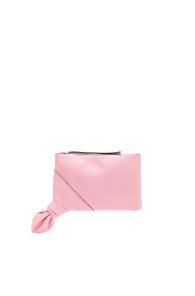 J.w. Anderson Knot Leather Pouch In Pink