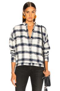Ag Adriano Goldschmied Smith Shirt Jacket In Blue,plaid,white