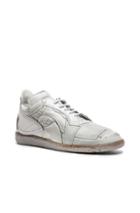 Maison Margiela Limited Edition Mixed Soft Leather & Mesh Sneakers In White