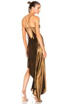 Juan Carlos Obando Asymmetrical Lurex Cocktail Dress In Brown,metallics