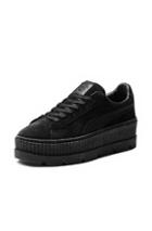 Fenty By Puma Cleated Suede Creeper Sneakers In Black