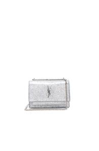 Saint Laurent Sunset Chain Wallet In Metallics