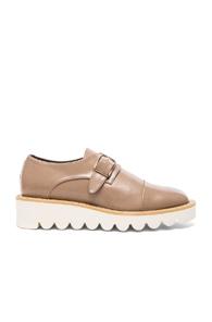 Stella Mccartney Odette Faux Leather Monk Straps In Neutrals