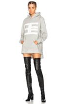 Baja East Logo Hoodie Sweatshirt Dress In Gray