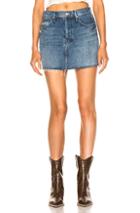 Mother Vagabond Mini Fray In Denim Medium