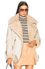 Acne Studios Velocite Suede Jacket In Neutrals