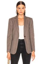 Frame Classic Single Blazer In Brown,plaid
