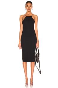 T By Alexander Wang Criss Cross Back Strap Dress In Black