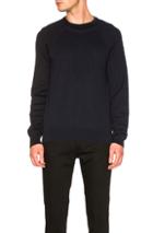 Maison Margiela Herringbone & Honeycomb Sweater In Blue