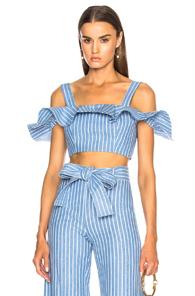 Alexis Benta Top In Blue,stripes
