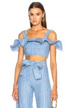 Alexis Benta Top In Blue,stripes