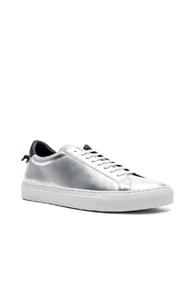 Givenchy Leather Urban Tie Knot Sneakers In Metallics