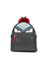 Fendi Embellished Backpack In Gray