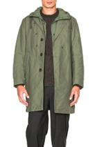 Engineered Garments Double Cloth Chester Coat In Green