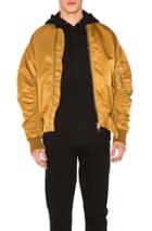 Fear Of God Nylon Bomber Jacket In Metallics,yellow