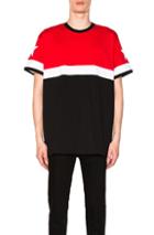 Givenchy Colorblock Tee In Red,black