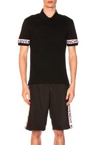 Givenchy Logo Band Polo In Black