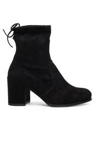 Stuart Weitzman Suede Shorty Booties In Black