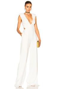 Brandon Maxwell V Neck Jumpsuit In White