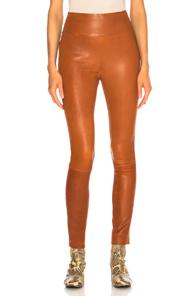Sprwmn High Waist Ankle Legging In Brown