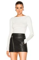Dion Lee Pinacle Horizontal Long Sleeve Top In White