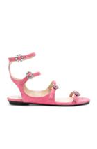 Jimmy Choo Suede Naia Buckle Sandals In Pink