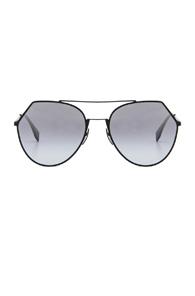 Fendi Aviator Sunglasses In Black