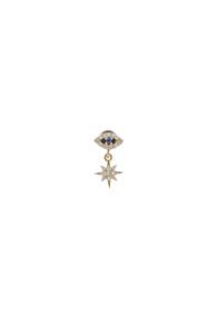 Ileana Makri Single Eye Stud Earring In Metallics
