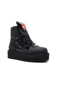 Fenty By Puma Nubuck Sneaker Boots In Black
