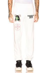 Off-white Green Man Sweatpants In White