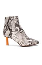 Vetements Python Embossed Ankle Boots In Animal Print,gray