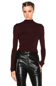 Isabel Marant Zasha Thin Ribbed Knit Sweater In Red